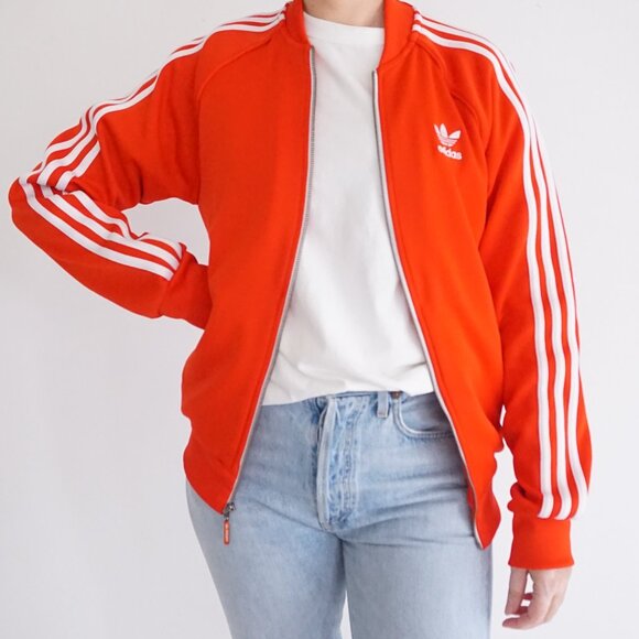 Adidas Originals Firebird Track Jacket Red White Striped Retro Sportycore S - Picture 1 of 10
